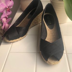 Espadrilles black taffeta